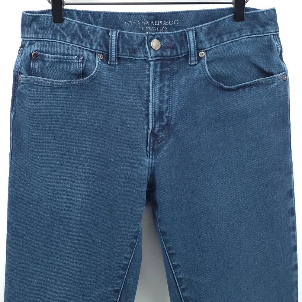 Banana Republic The Traveler Mens Slim Jeans 32x30 Dark Blue Stretch Denim